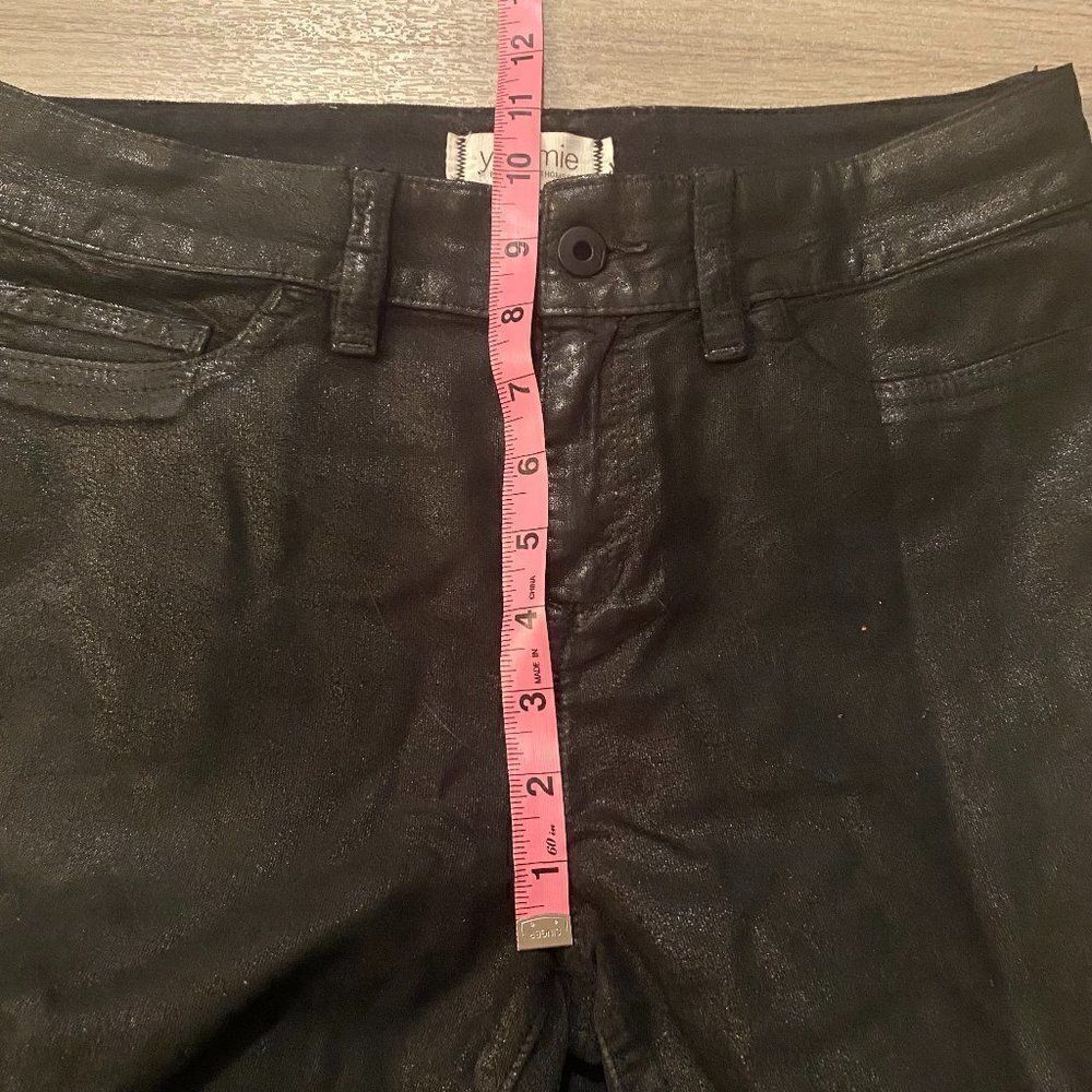 Yummie By Heather Thomson Womens Black Velveteen Mid Rise Skinny Jeans Size 28 - Picture 8 of 10